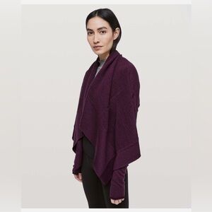 Lululemon Sit In Lotus Wrap II Merino Wool Cardigan